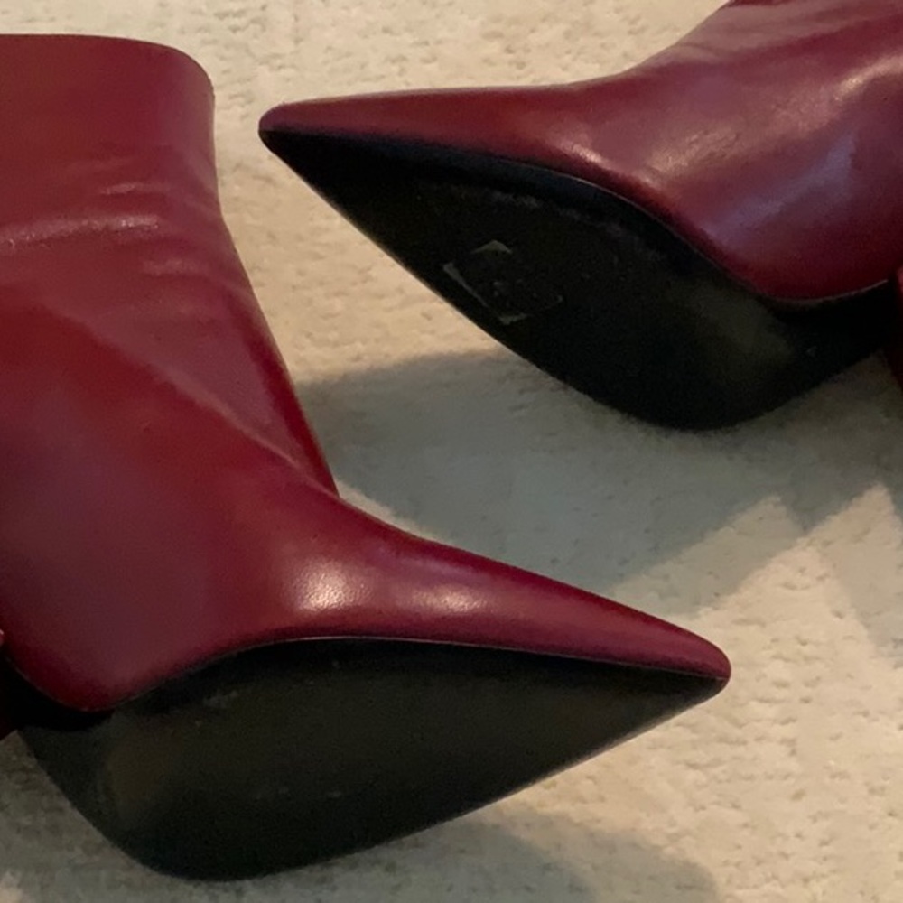 Saint Laurent Red Booties Sz 38 - Picture 6 of 7